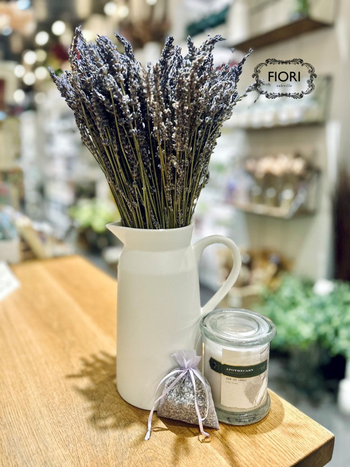 Toscana Farmhouse Lavender Pitcher & Candle Set