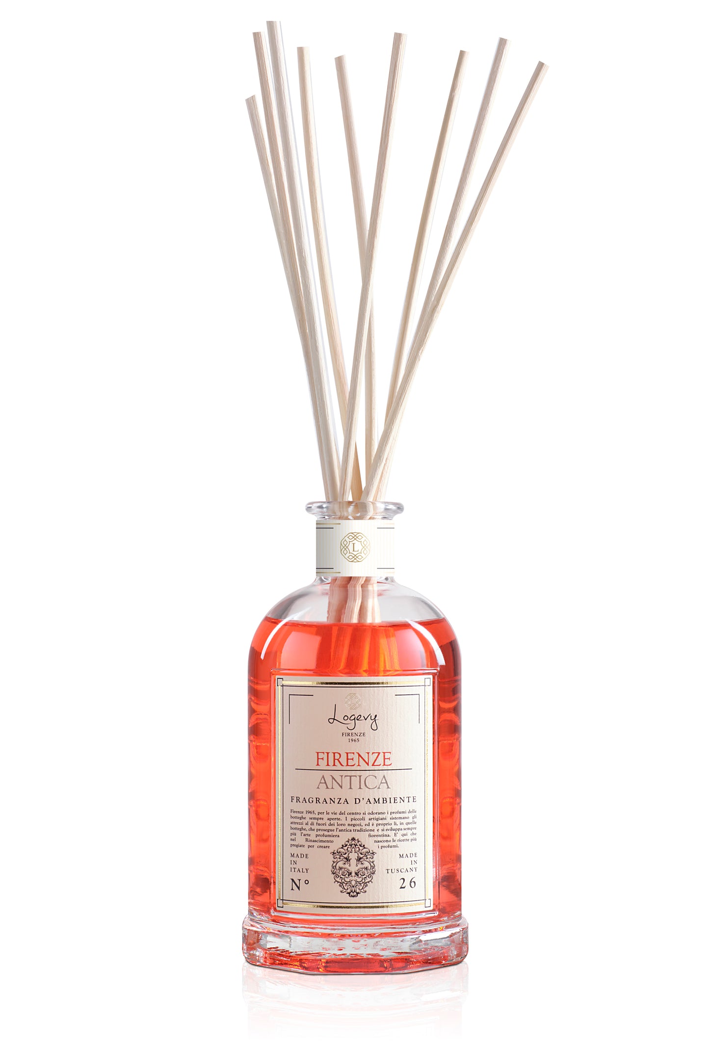 LOGEVY Firenze Antica Diffuser 3000ml - Elegant Glass Bottle with Rich Aroma Blend - Now Available at Local Florist Shop - FIORI Oakville