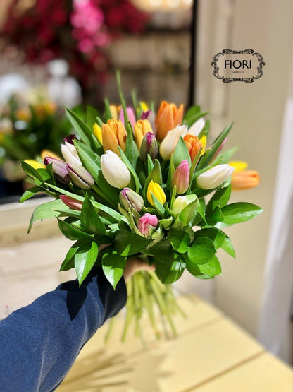 Rainbow Tulip Bouquet