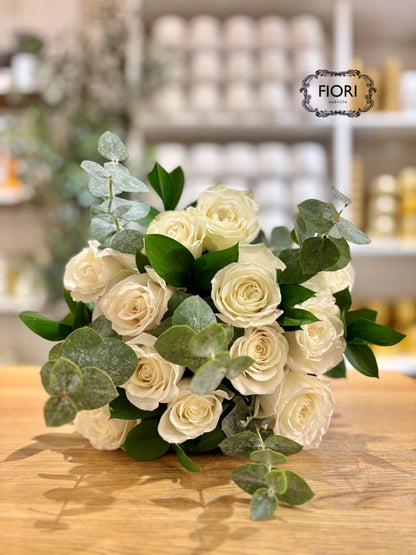 Valentine's Day White Rose Bouquet