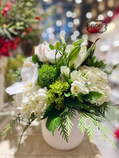 Winter White Beyond the Gloss Signature Floral Arrangement by FIORI Oakville, Oakville Florist
