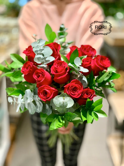 Valentine's Day Dozen Red Rose Bouquet